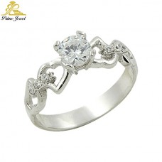 Gümüş Zirkon Taşlı Yüzük